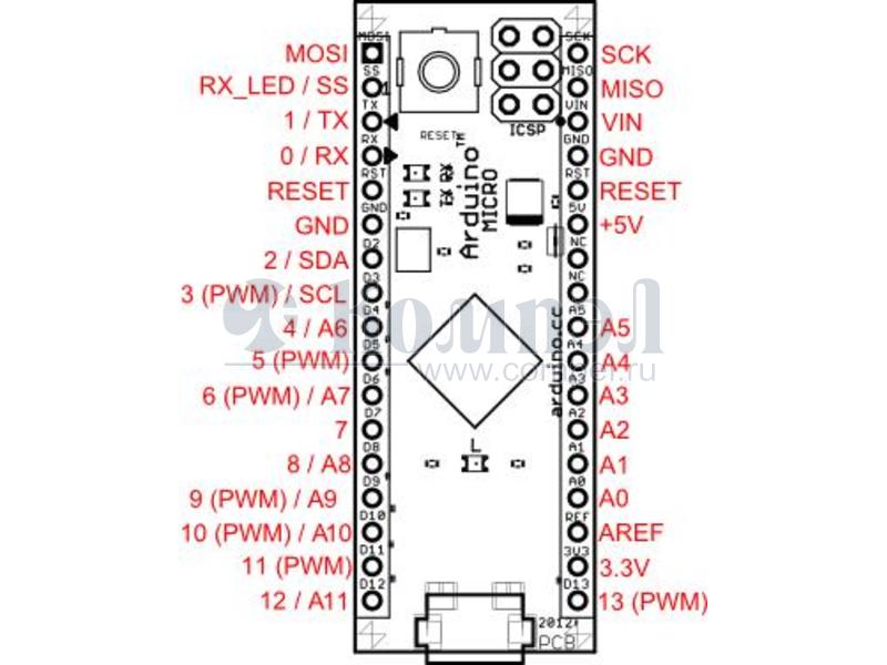 Pro micro atmega32u4 схема