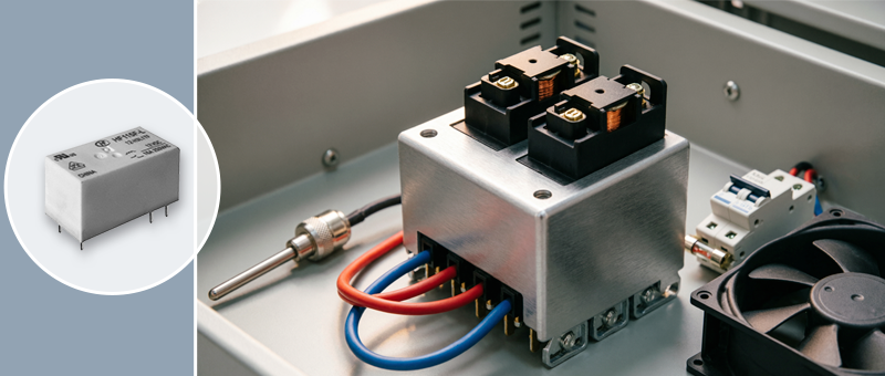 Применение бистабильных реле с двумя катушками на примере устройства защиты промышленного оборудования от перегрева